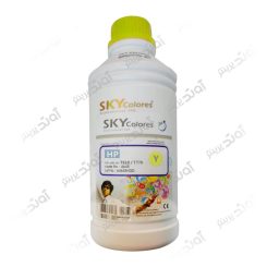 جوهر پلاتر اچ پی 1 لیتری رنگ زرد Sky Colors - HP T610/T770 Plotter 1Liter Yellow Ink
