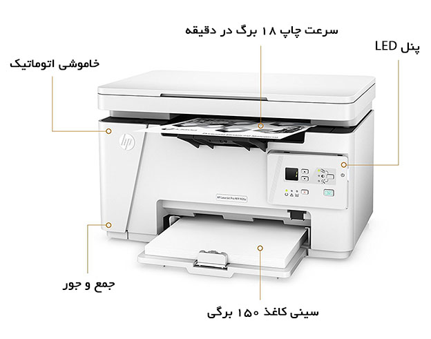 پرینتر چندکاره لیزری اچ پی HP LaserJet Pro M26a Multifunction Laser Printer