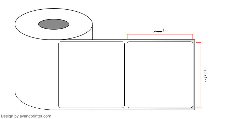 100×100 PVC label single-row 4