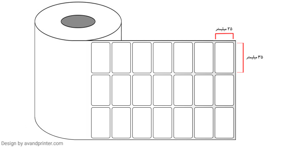 35×25 Label PVC three rows 4