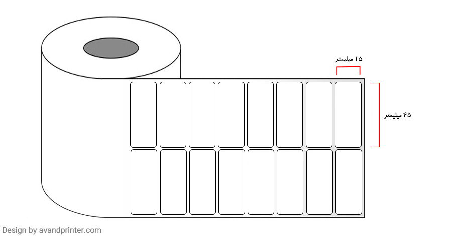 45×15 PVC label single-row 5