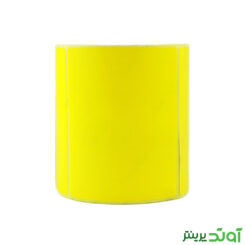 لیبل (برچسب) کاغذی زرد تک ردیفه Paper Label 80x100