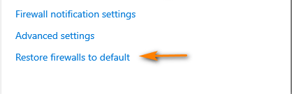 تنظیمات Restore Default