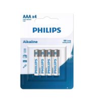 باتری نیم قلم فیلیپس Alkaline LR03A4B/40 بسته 4 عددی