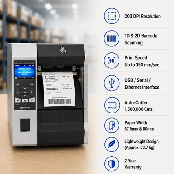 لیبل پرینتر صنعتی زبرا Zebra ZT610 203dpi