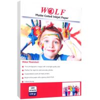کاغذ کتد مات ولف سایز A4 وزن 130 گرم 100 برگ