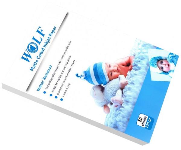 کاغذ کتد مات ولف سایز A4 وزن 220 گرم