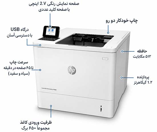 پرینتر لیزری تک کاره اچ پی مدل M609x