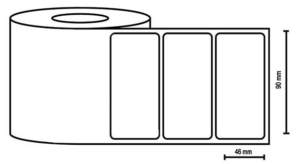 لیبل (برچسب) پی وی سی تک ردیفه 90×46
