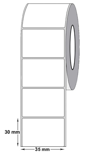 لیبل (برچسب) کاغذی تک ردیفه 35×30