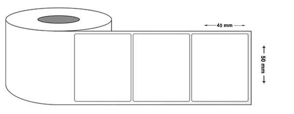 لیبل (برچسب) کاغذی تک ردیفه 50×40