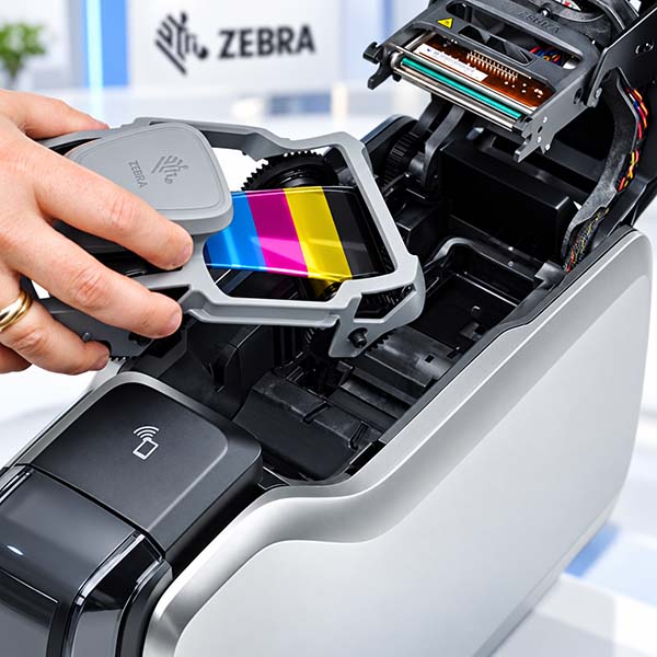 ریبون رنگی کارت پرینتر زبرا ZC100/ZC300 اورجینال